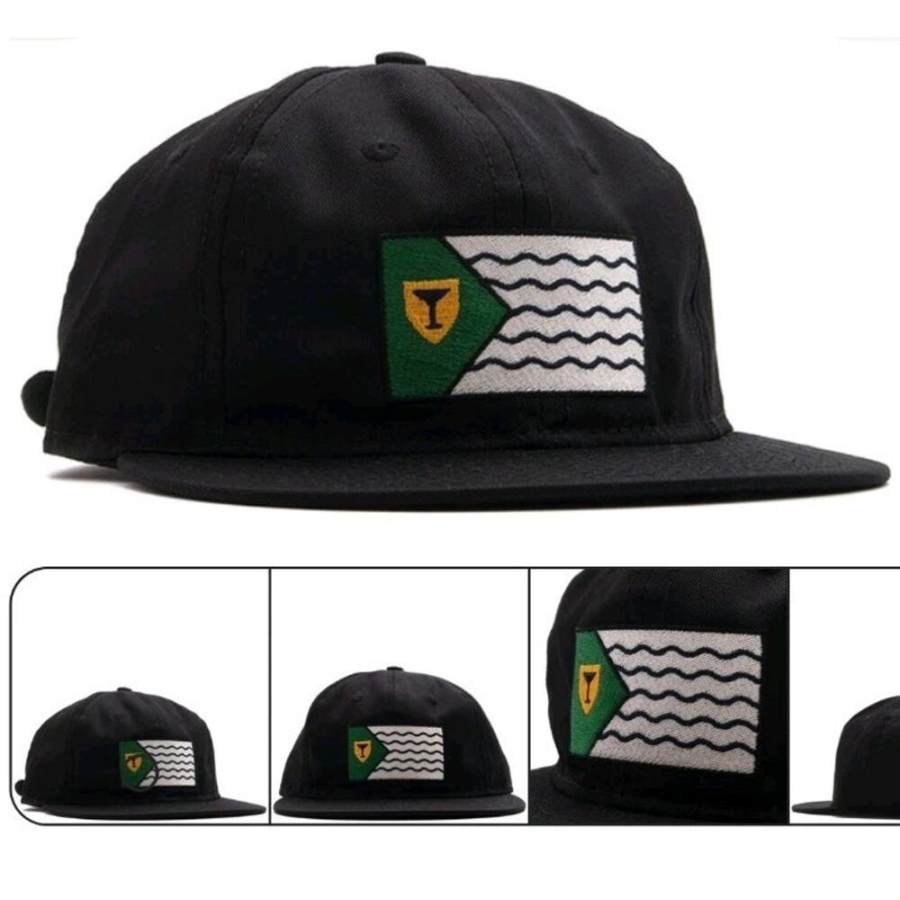 Alltimers Van Flag Ebbets Flannels Black Logo Hat Cap Made in USA L/XL